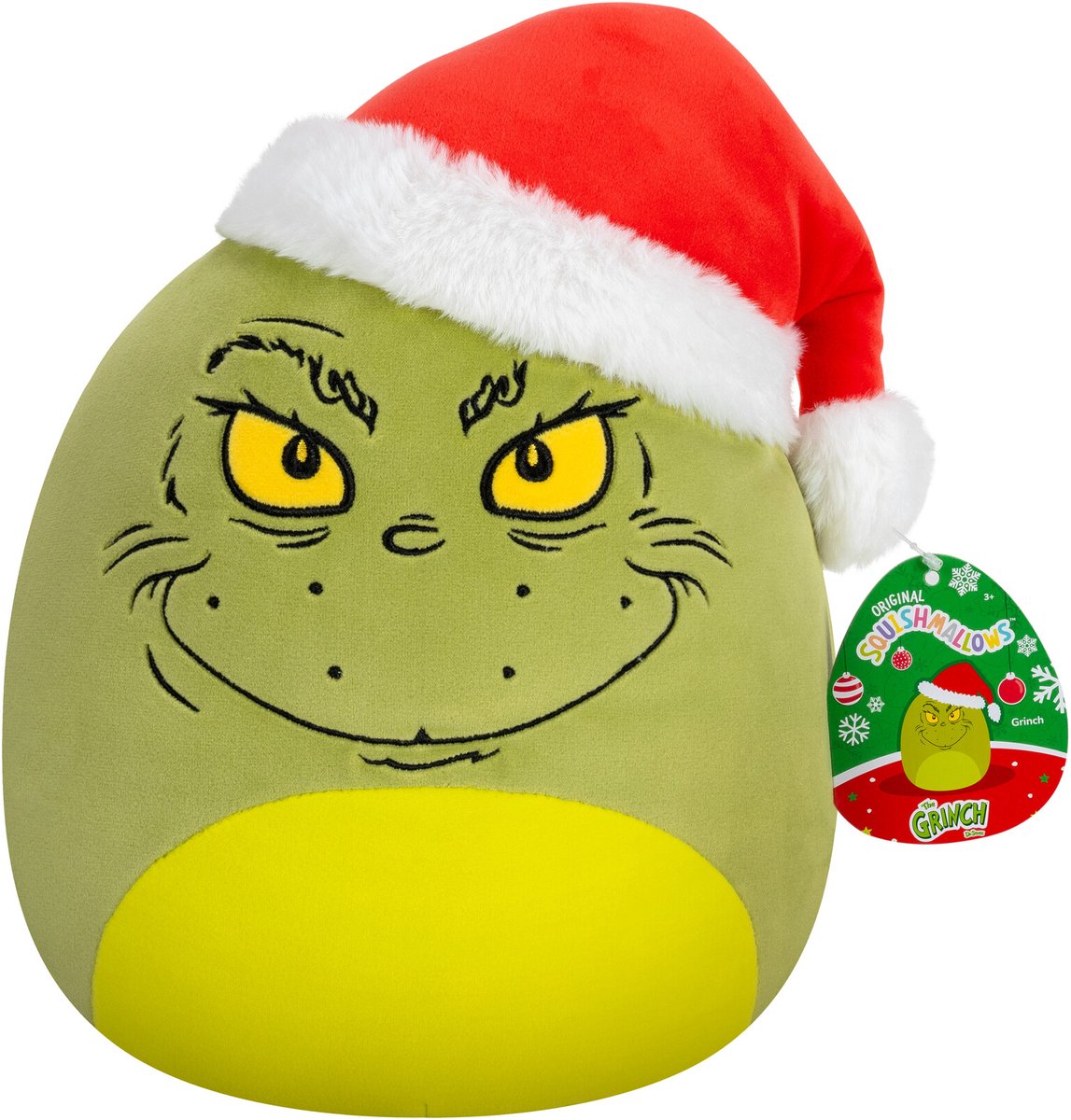 Squishmallows - grinch w czapce Mikołaja 25cm plusz