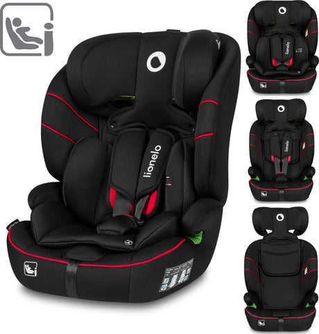 Fotelik samochodowy Lionelo Levi i-size 76-150 cm (9-36 kg) - grupa 1 2 3 - przodem do kierunku jazdy - 5-punktowy pas - regulowany zagłówek - pianka z pamięcią kształtu - dri-seat - ece r129 03