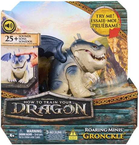 Smoki Dreamworks jak wytresować smoka - jak oswoić smoka - ryczący minis gronkel interaktywny smok z 25 dźwiękami - zabawki