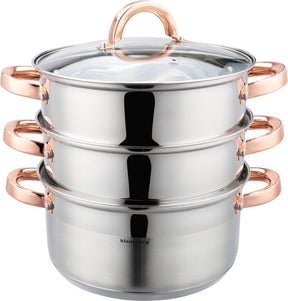 Klausberg 7732 - stoompan - 4 delig - 22 cm - rvs - alle warmtebronnen