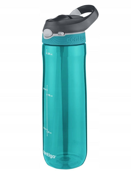 Contigo Ashland butelka na wodę ze słomką z automatyczną wylewką | duża butelka do picia bez BPA o pojemności 720 ml | butelka sportowa | szczelna butelka do picia | idealny do szkoły, na siłownię, na rower, do biegania, na spacery | nurkowanie