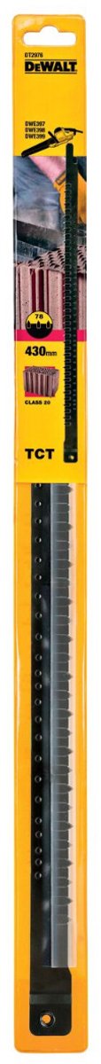 Akcesoria Dewalt Brzeszczot aligatorowy 430mm TCT do szybkiego cięcia pustaków typu Poroton Porotherm Powerbrick (= 1150 kg m3 lub klasa 20) - dt2976-qz