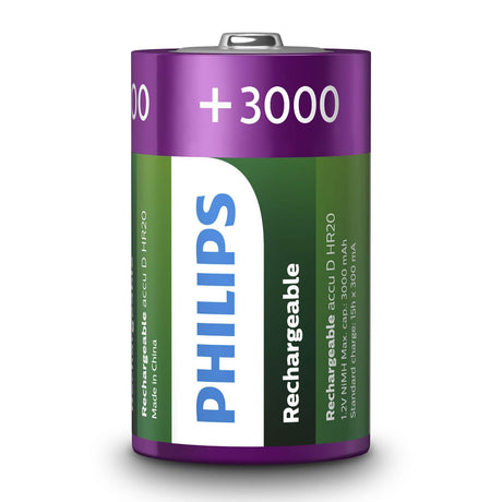 Sprzedaż akumulatorów w Europie akumulatory philips akumulator nimh d hr20 3000mah, 2 szt.