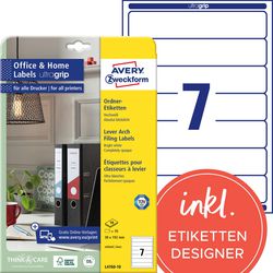 Etykiety na grzbiecie Avery l4760-10 192 x 38