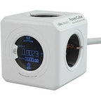 Listwa zasilająca Allocacoc Powercube Monitor biało-szara