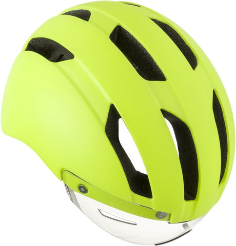 Agu urban pedelec - speed pedelec helm - nta-8776 - met vizier - in-mold - 58-61cm - geel - unisex l xl