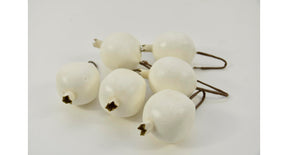 Pomegranate 7.5x5.5x5.5cm 6pc poly white