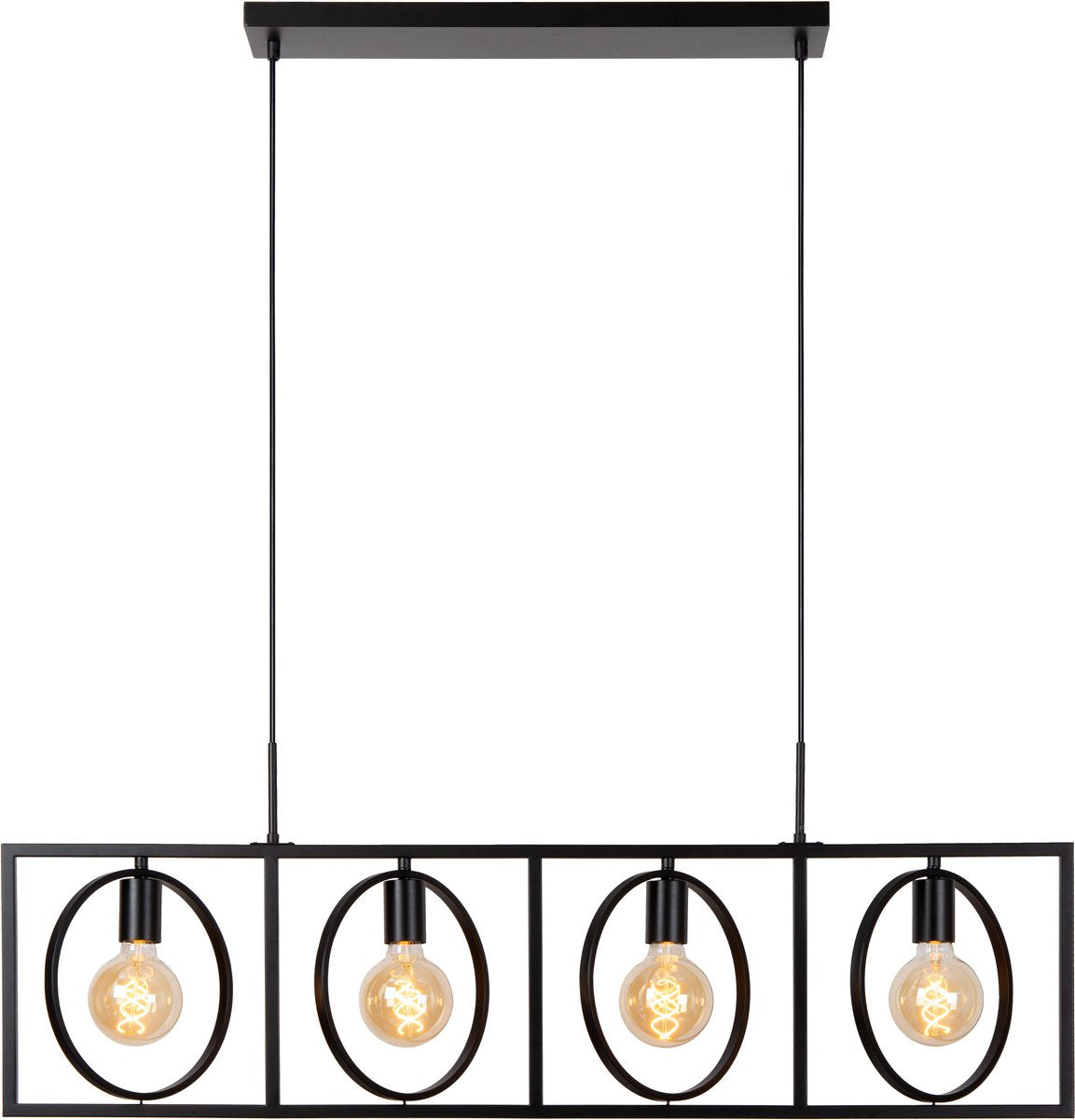 Lucide suus - lampa wisząca - 4xe27 - czarna