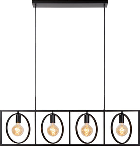 Lucide suus - lampa wisząca - 4xe27 - czarna