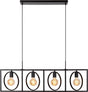 Lucide suus - lampa wisząca - 4xe27 - czarna