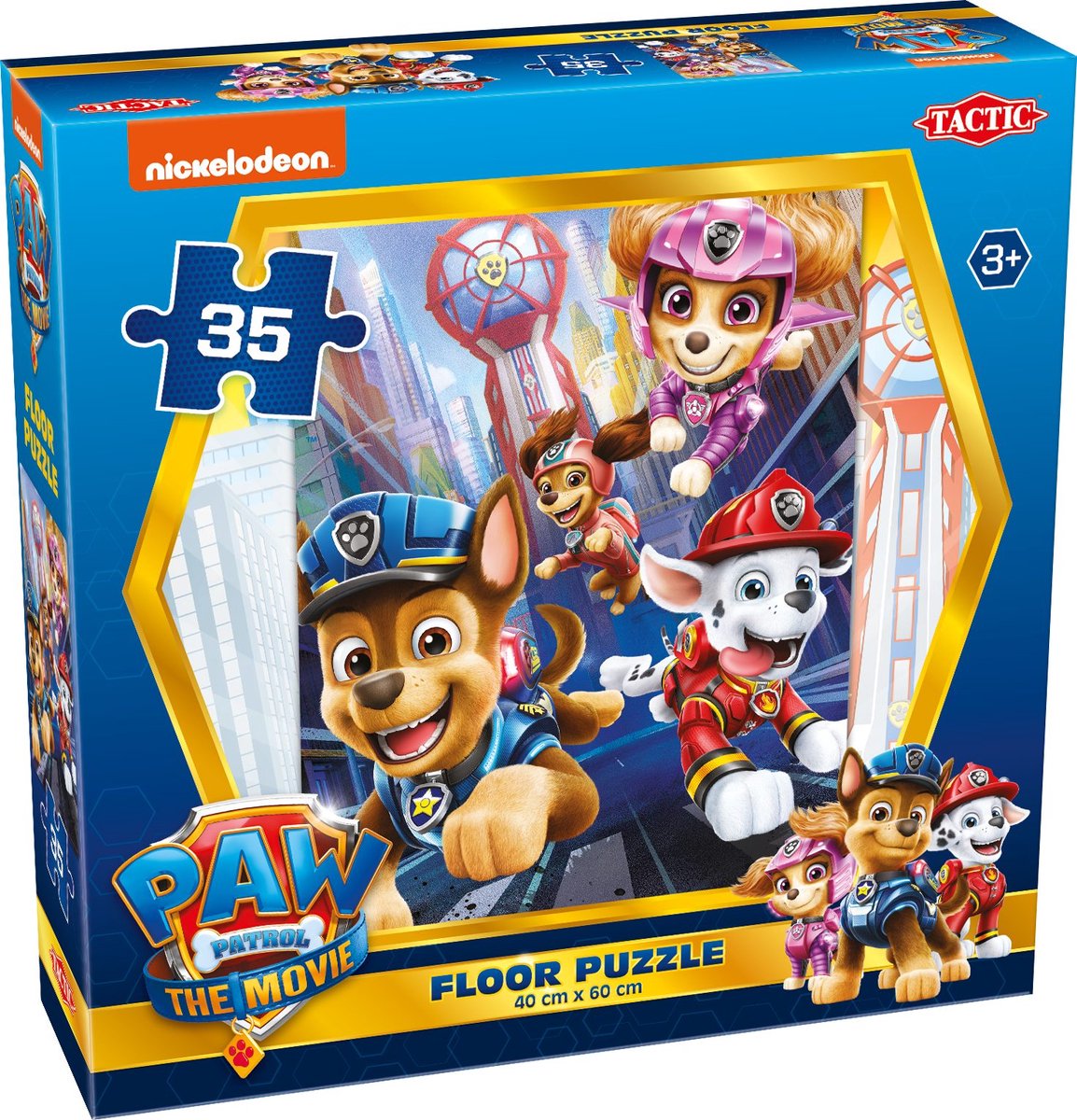 Taktyczny psi patrol – puzzle podłogowe z filmu – puzzle – od 3 lat – 35 elementów – 60x40 cm