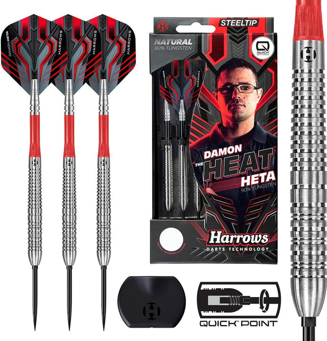 Harrows damon heta natural 90% tungsten 23gr quick point- darts