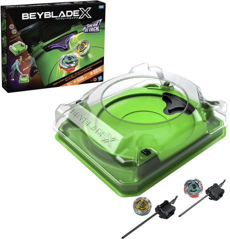 Beyblade x sneak attack battle set - speelset met tollen en launchers