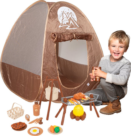 Lobbes speelgoed bv kampeerset tent speelset, 34dlg.