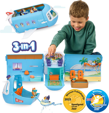 Łoś zabawkowy Bluey Samolot 3w1 z 2 figurkami do zabawy