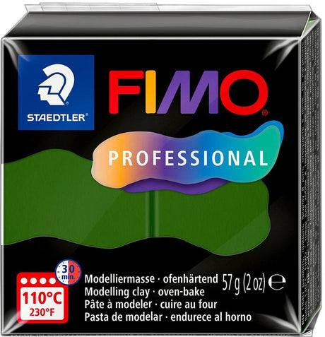 Fimo professional - modelina utwardzana w piecu - blok 57 gr - zielony liściasty