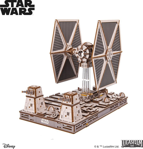 Model 3D Ugears - myśliwiec krawatowy - Gwiezdne Wojny - mechaniczny zestaw konstrukcyjny z drewna - zabawki edukacyjne