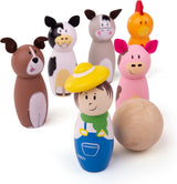 Gra Bigjigs - kręgle - farma - wysokość 8cm