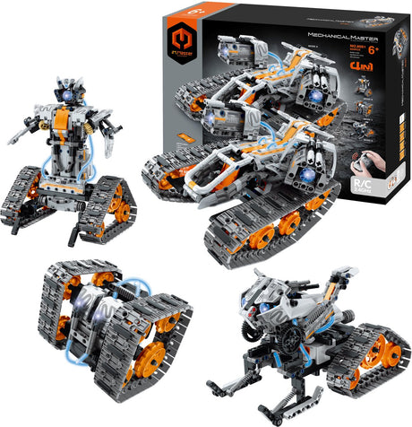 Gear2play im.master - modele robotów 4 w 1 RC - zestaw do budowy silnika-cysterny robota - zdalnie sterowany - programowalny za pomocą aplikacji