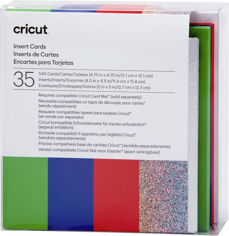 Zestaw kart Cricut Rainbow S40 w kolorze czerwonym, niebieskim i zielonym