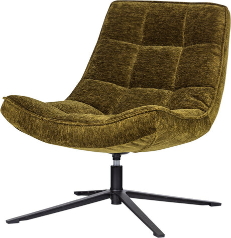 Fotel obrotowy Woood Maudi - szenil - zielony - 84x74x86