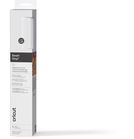 Cricut™ smart Vinyl™ trwały biały, nie wymaga maty (3,7 m)
