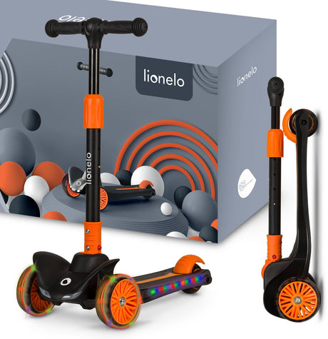 Hulajnoga dziecięca Lionelo Timmy - hulajnoga biegowa dla dzieci - od 3 lat - do 50kg - regulowana - koła LED - platforma antypoślizgowa - składana kierownica - oświetlenie w pokładzie - nie wymaga montażu