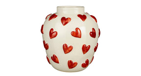 Hearts vaas wit - h32,5xd30cm