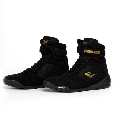 Everlast Elite 2 - buty bokserskie - wysokie - czarne złoto (dostępne w różnych rozmiarach)