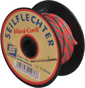Seilflechter proplus mini koord 2 mm x 10 m – novoleen koord voor algemeen gebruik – 255 dan – assorti groen blauw rood