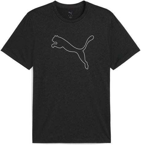 Męska koszulka sportowa Puma m tad Essential Heather Cat Tee (cf Large Cat) - czarny melanż