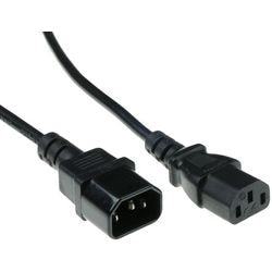 Kabel zasilający ACT AK5030 1,8 m C14-C13 czarny