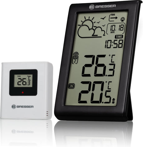 Stacja pogodowa Bresser - meteo temp w - sygnał radiowy dcf - duże cyfry - alarm mrozu - termohigrometr