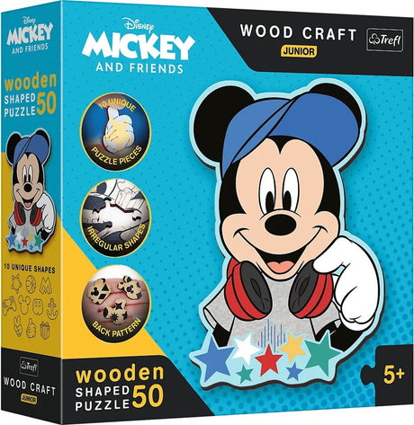 Drewniane puzzle Trefl Junior Disney Myszka Miki i przyjaciele fsc zrównoważone.