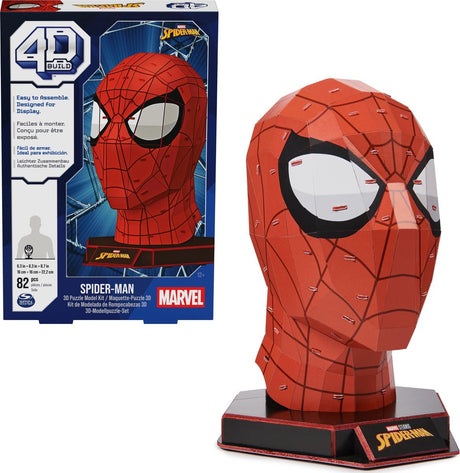 Cud konstrukcyjny 4D - Spider-Man - puzzle 3D - 82 elementy - kartonowy zestaw konstrukcyjny