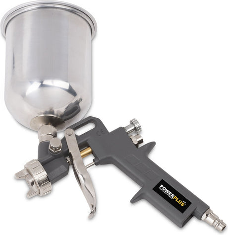 Pneumatyczny pistolet malarski Powerplus powair0105 - agregat malarski - max. ciśnienie: 4bar - górny kubek 600ml - szerokość strumienia 160-240mm