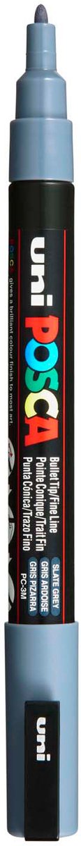 Długopis Posca pc3m f, łupkowy szary