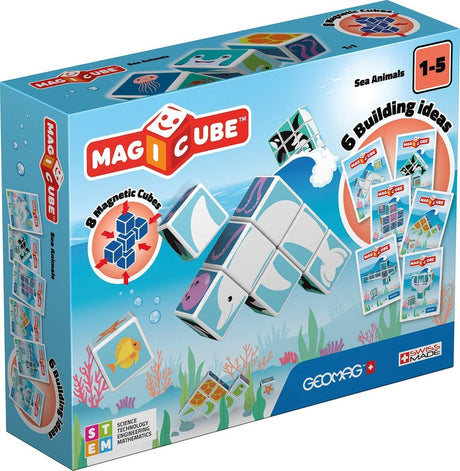 Geomag Magicube Jungle Animals Junior - klocki magnetyczne - 14 sztuk - od 1 roku