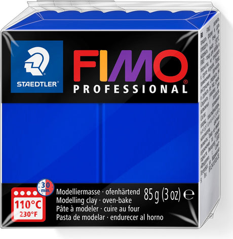 Fimo profesjonalny, utwardzany w piecu, profesjonalny blok z gliny modelarskiej 85 g - ultramaryna