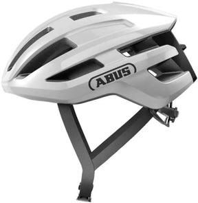 Abus powerdome - kask rowerowy błyszczący biały m (54 - 58 cm)