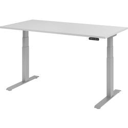 Młotek biurkowy Bach siedząco-stojący vxdkb16 5 s szary, srebrny 1600 x 800 mm