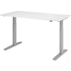 Młotek biurkowy Bach siedząco-stojący vxmka16 w s biały 1600 x 800 mm