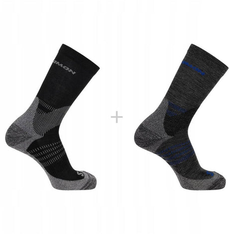 Salomon - x skarpetki załogi Ultra Access | 2-pak | skarpetki | rozmiar XL 45-47 - czarny antracyt