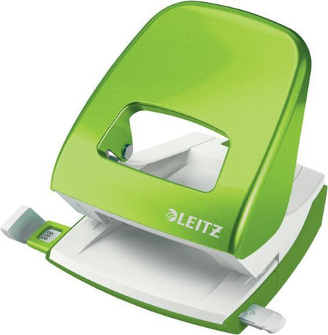 Dziurkacz Leitz nexxt wow - 2-otworowy - dziurkuje do 30 kartek - idealny do domowego biura, domowego miejsca pracy - zielony