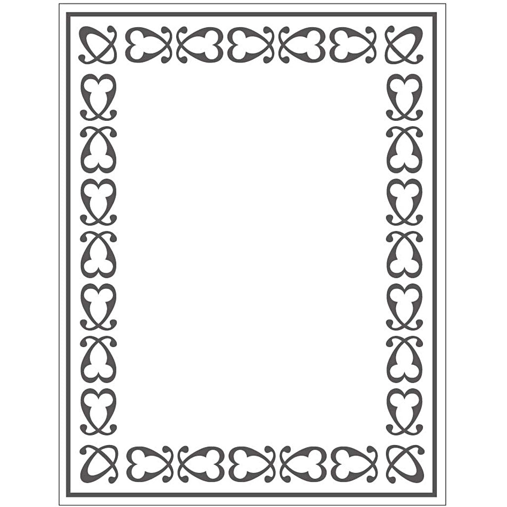 Teczka do embossingu, ramka, wymiary 11x14 cm, grubość 2 mm, 1 szt
