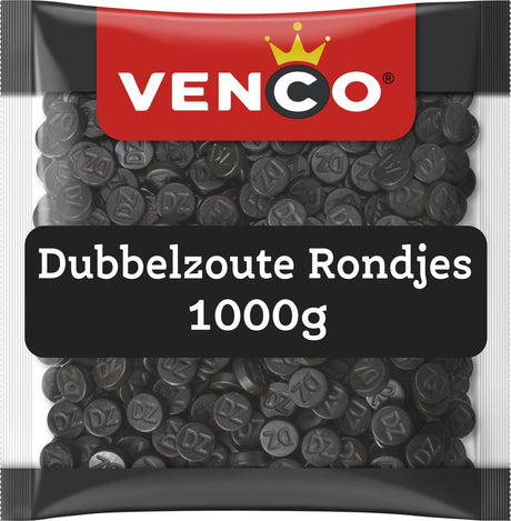 Venco podwójnie słone krążki - słona lukrecja - 1000g