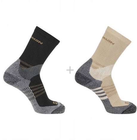 Salomon - x skarpetki załogi Ultra Access | 2-pak | skarpetki | rozmiar s 36-38 - piaskowo-czarny