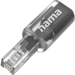 Adapter USB hama 00201125 z zabezpieczeniem przed skręcaniem, przezroczysty, czarny