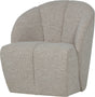 Fotel obrotowy Woood mojo - bouclé - ecru melange - 75x68x77