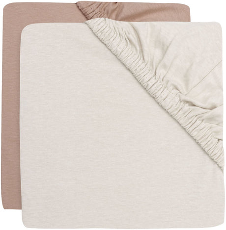 Jollein hoeslaken ledikant - 60x120cm - jersey - light terra oatmeal